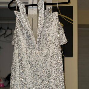 Sequin Long Dress w/split